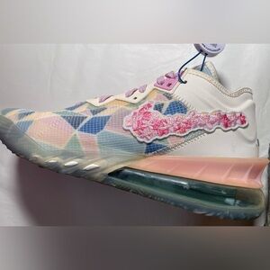 Nike x Atmos Lebron 18 Low Cherry Blossom Sakura 9.5 Men / 11 Women Gently Used
